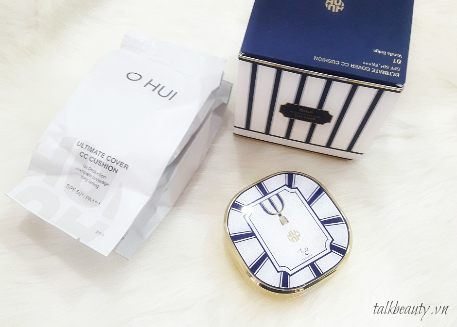Phấn Nước OHUI CC Cushion SPF 50++ Hàn Quốc Tặng kèm Lõi Sơ Cua O HUI