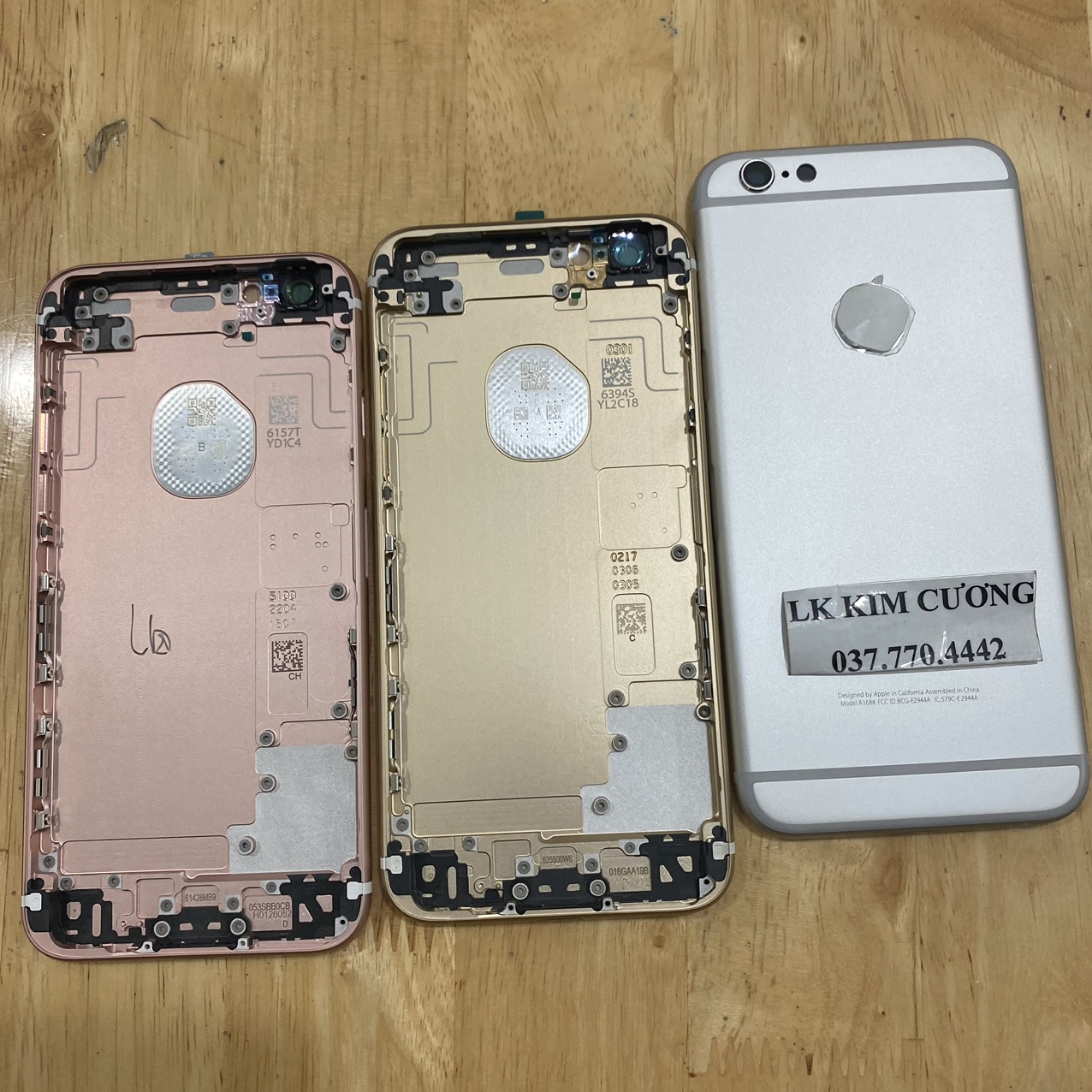 Bộ vỏ thay thế IP 6S ZIN(TEM ĐỎ)