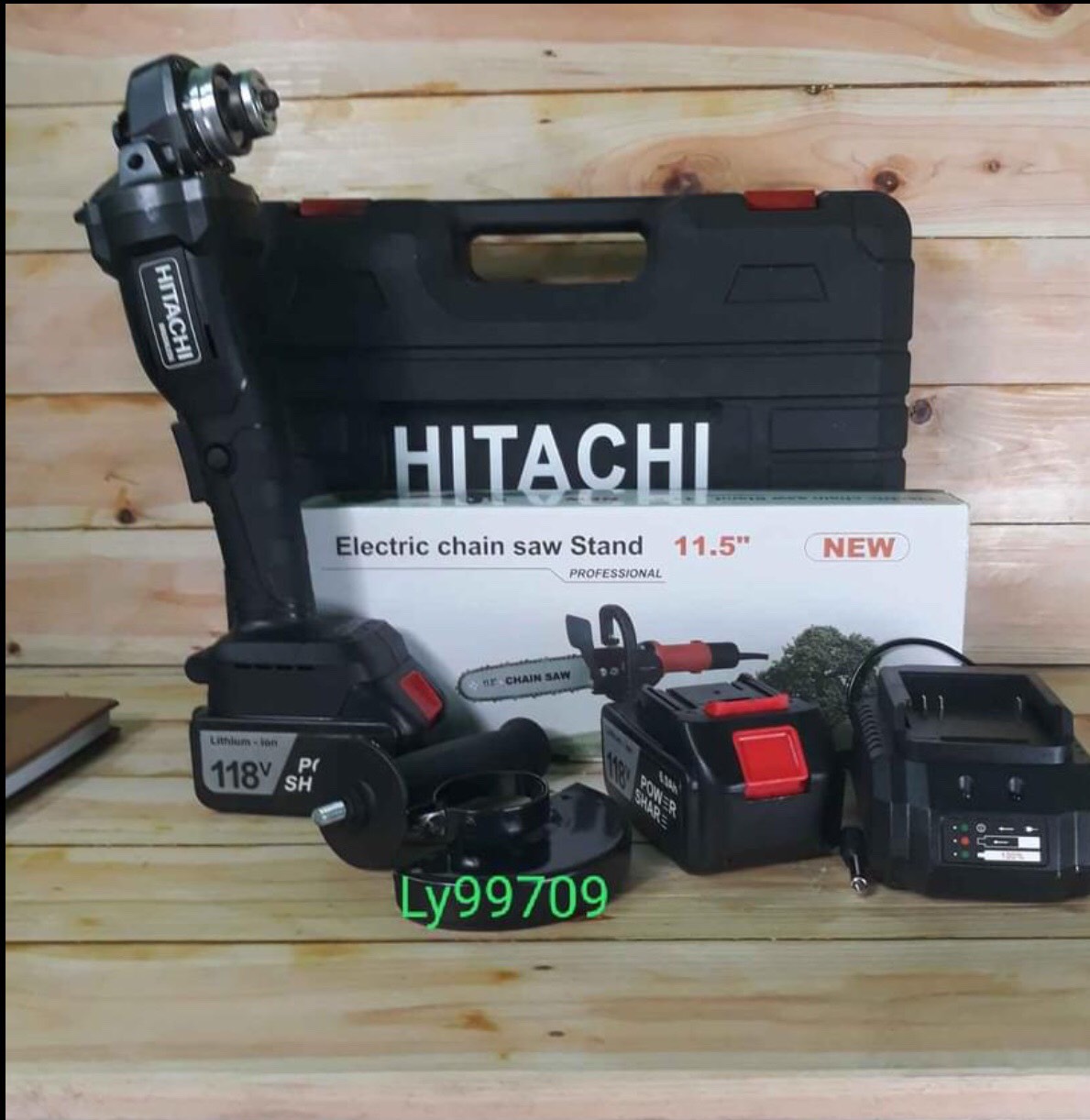 MÁY MÀI,MÁY CẮT PIN HITACHI 118V HÀNG CHUẨN PIN 10CELL