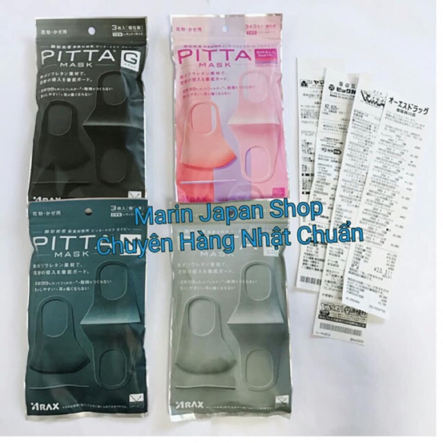 [HCM](Nội Địa Nhật Bản) Khẩu Trang Pitta Mask 3D - Gói 3 Cái