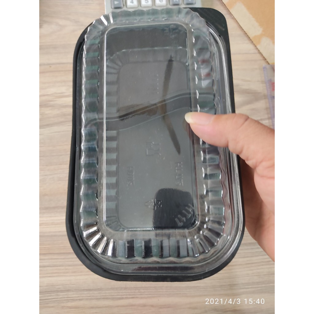 [HCM]100 HỘP NHỰA ĐẾ ĐEN HT17 -  2 NGĂN