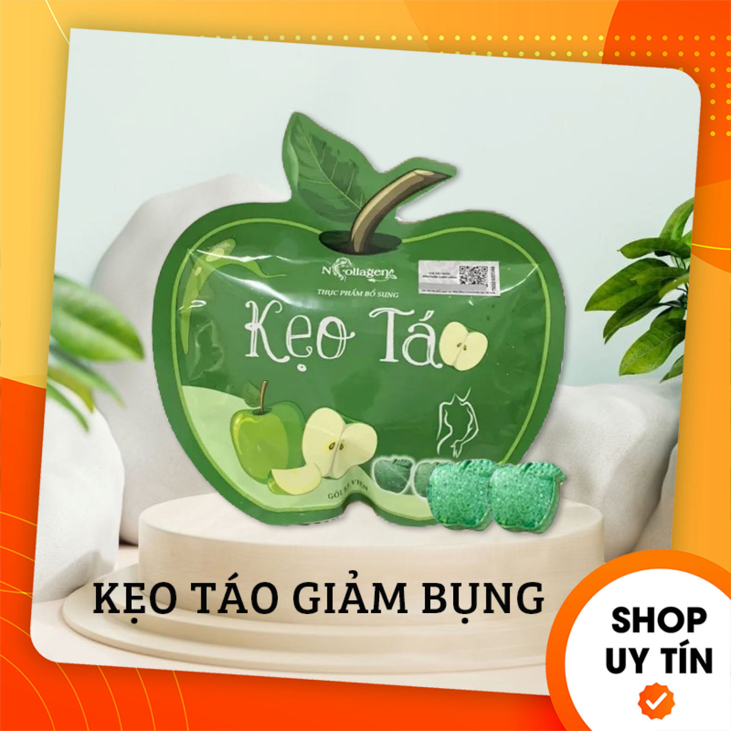 Kẹo táo giảm bụng n collagen - boss trần thị bích ngân