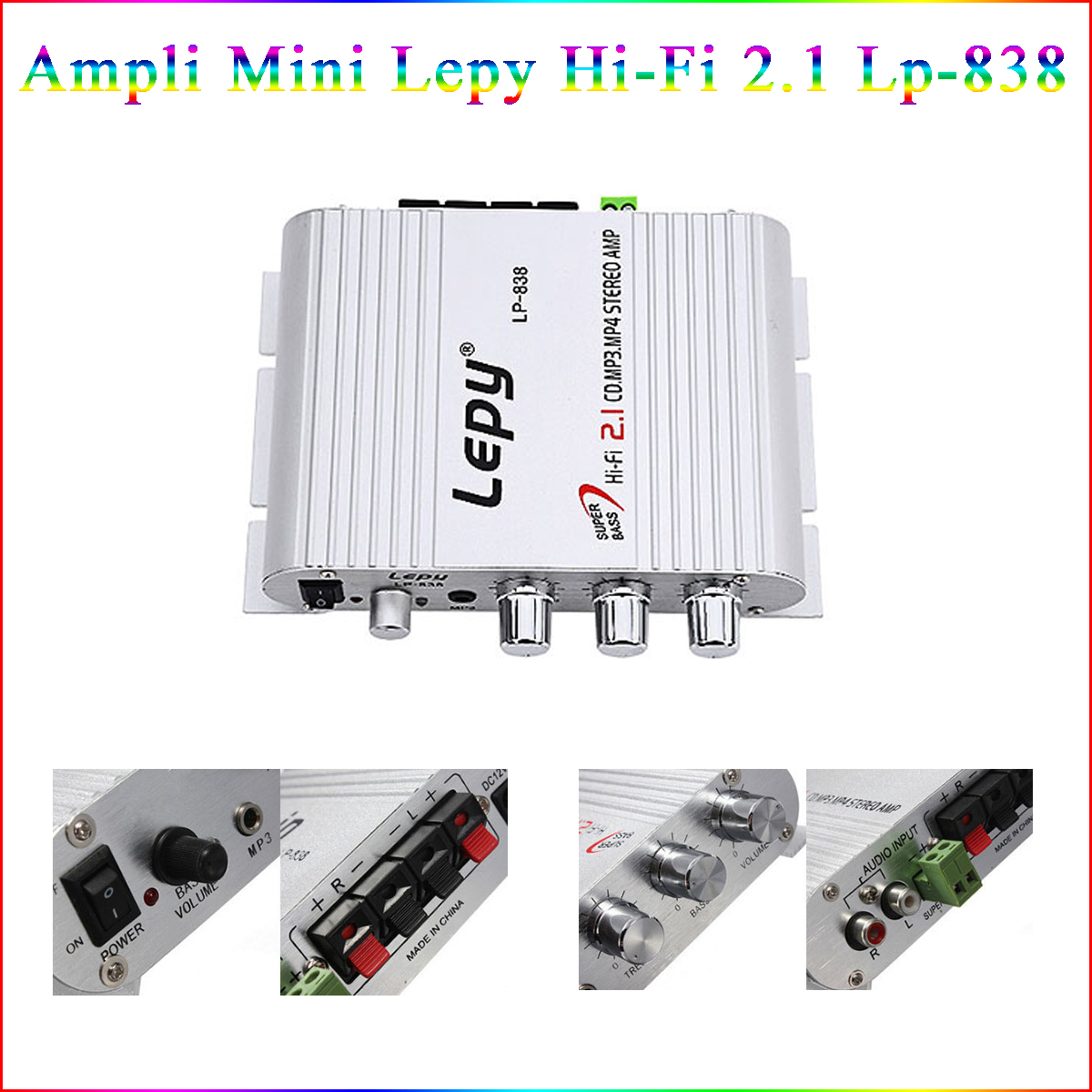 Ampli mini lepy hi-fi 2.1 lp-838 cao cấp