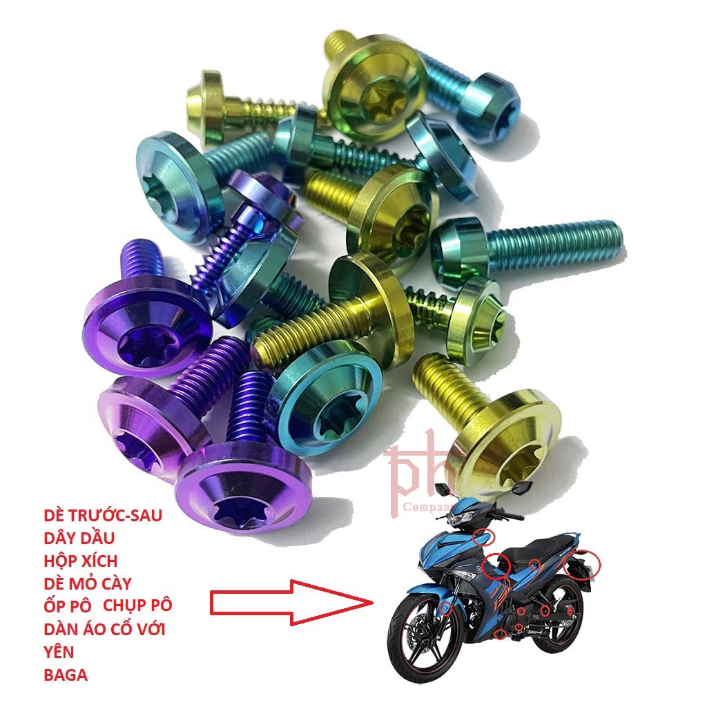 Full ốc áo ex titan gr5,full ốc dàn áo, ốc dàn áo-cpn
