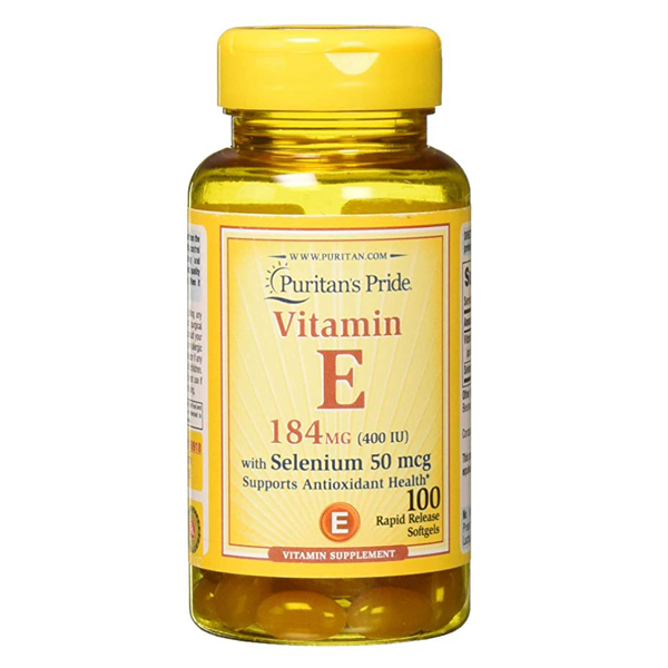 Vitamin E thiên nhiên 400 IU with Selenium 50mcg (100 viên) của Puritan’s Pride