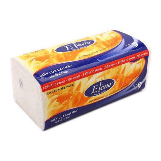 Khăn giấy lụa rút Elene 260 tờ x 2 lớp (hàng chuẩn công ty)