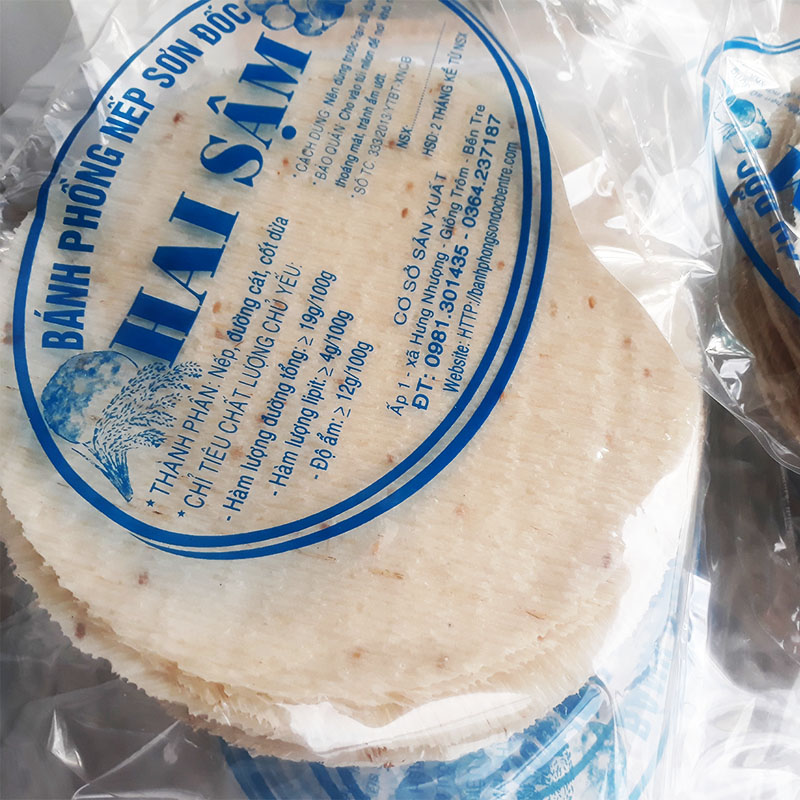 Bánh phồng Sơn Đốc nếp ngọt lớn 50 bánh
