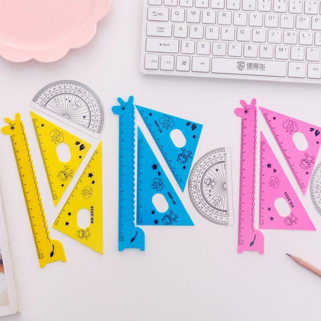 Bộ 4 Thước Kẻ Hình Hươu Cao Cổ Đáng Yêu Tiện Lợi