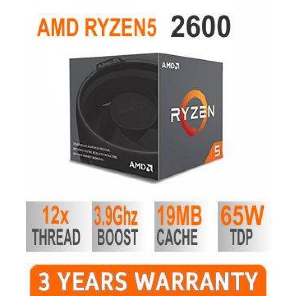 [Bảo Hành 3 Năm] Vi Xử Lý CPU AMD Ryzen 5 2600 Fullbox(6C/12T, 3.4 GHz - 3.9 GHz, 16MB) Socket AM4