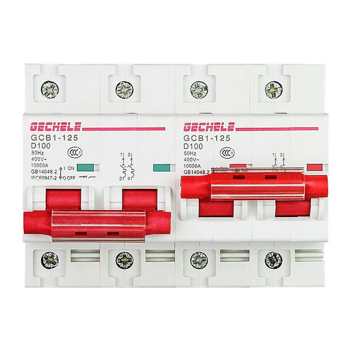 Cầu dao đảo chiều 100A/2P/220V Gechele át đảo chiều át chuyển đổi 2 nguồn điện