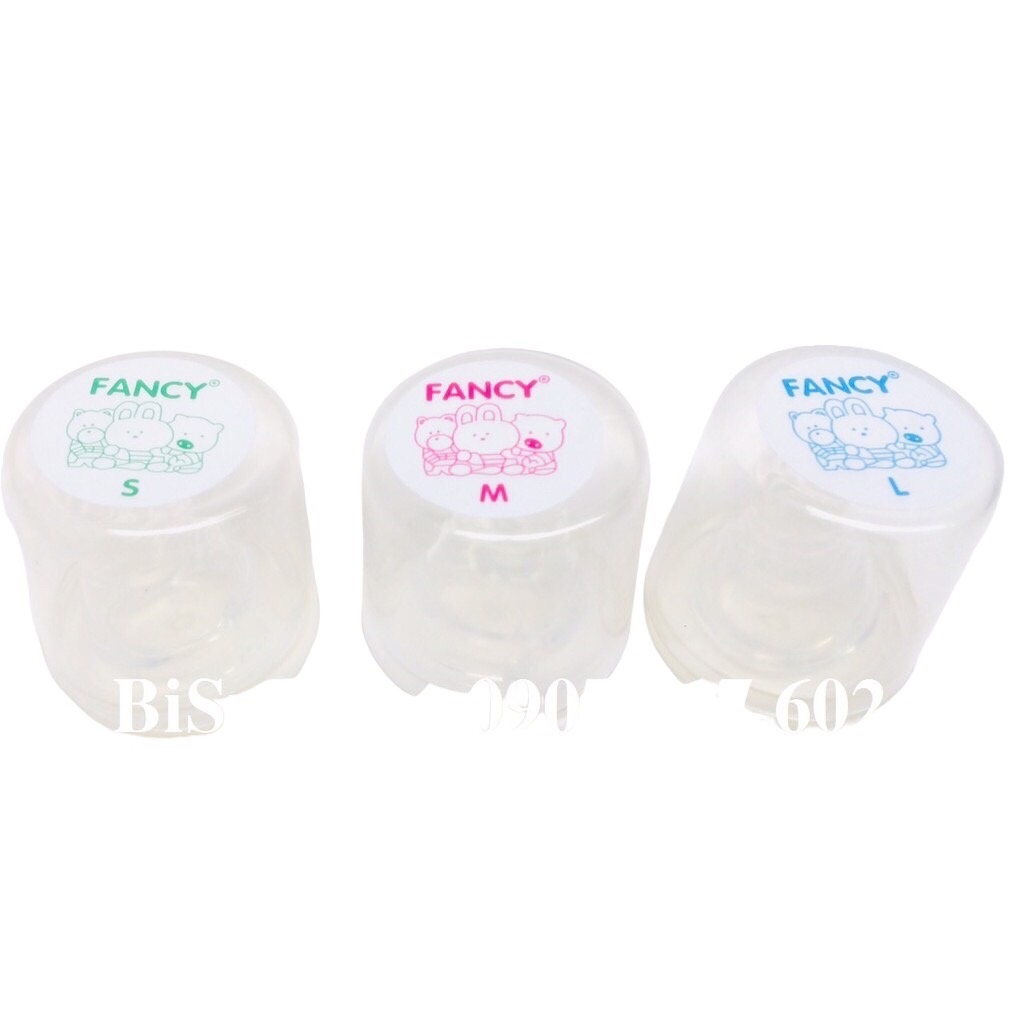 Núm Vú cổ hẹp cho bé Silicone Siêu Mềm núm Ly Fancy