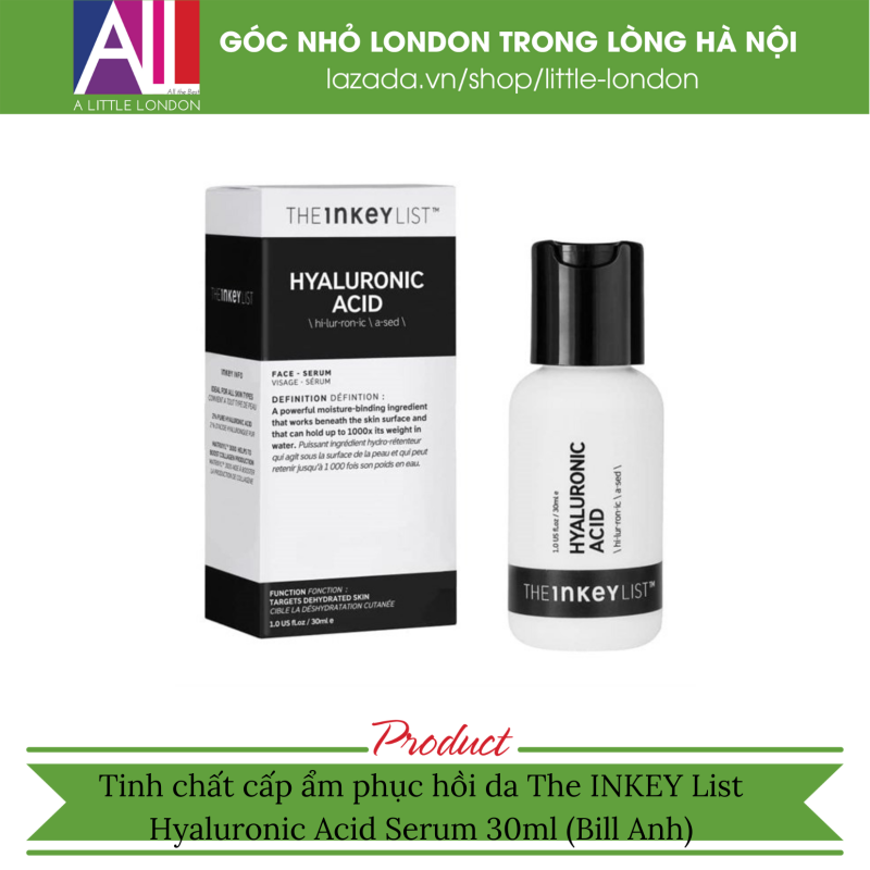 Tinh chất cấp ẩm phục hồi da The Inkey List Hyaluronic Acid Serum - 30ml (Bill Anh)