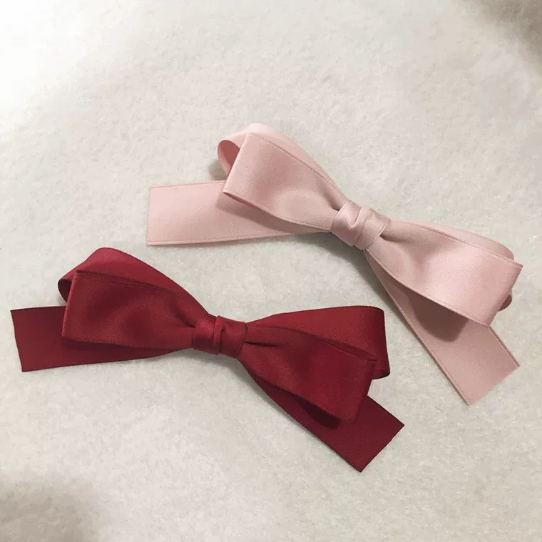 Cặp tóc, kẹp tóc nơ ruy băng cỡ  7cm thời trang Hàn Quốc
