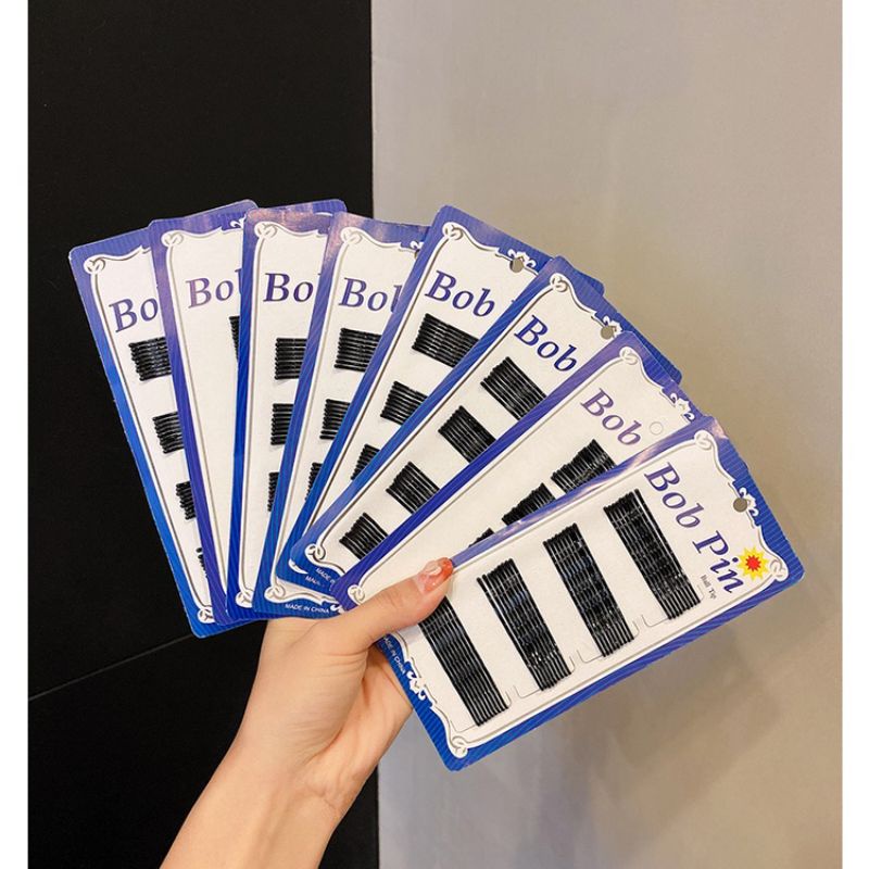 Vỉ ghim kẹp tăm đen 36/60 chiếc - loli