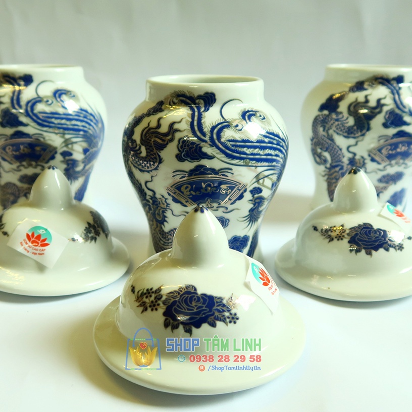 Choé thờ Bát Tràng men xanh ShopTamlinh