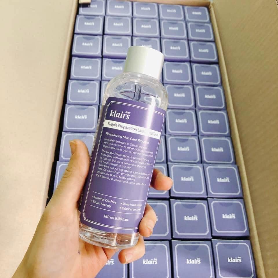 Toner Klairs Supple Preparation Unscented Toner 180ml ( không mùi )