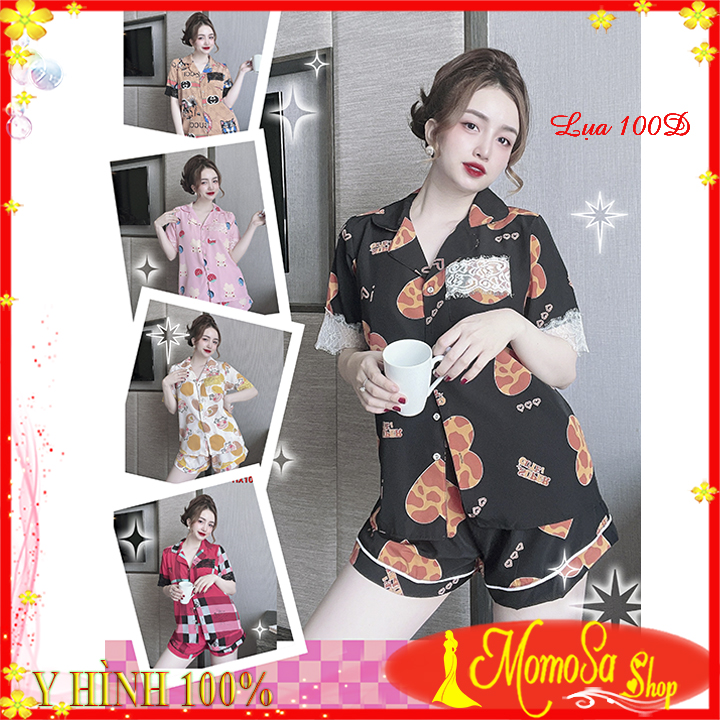 Đồ Bộ Đùi Nữ Mặc Nhà Lụa 100D - MOMOSA Shop 2810