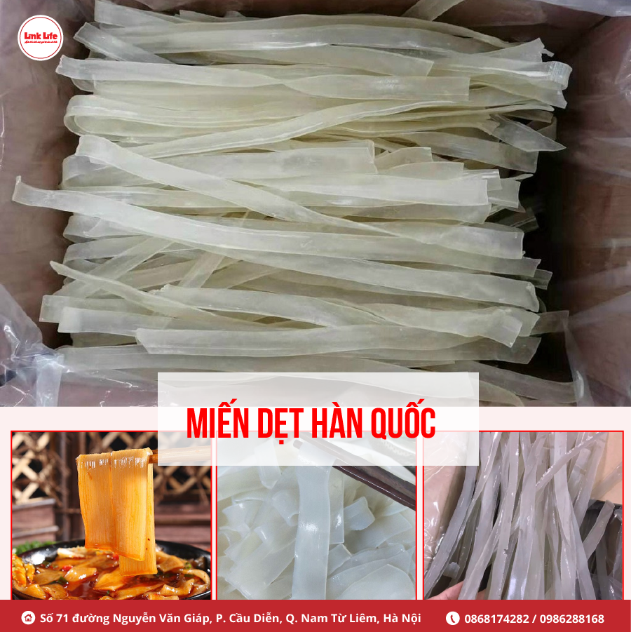 Miến Dẹt Hàn Quốc (hàng chuẩn Hàn) 1kg