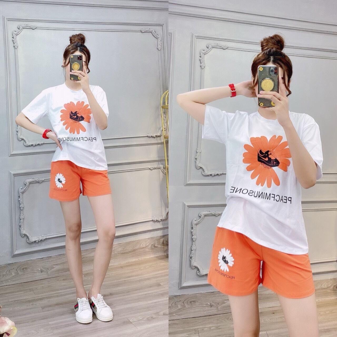 Set bộ đồ đùi hoa cực xinh siêu hot có size 70kg