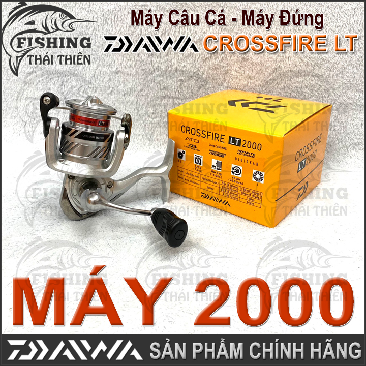 Máy Câu Cá Daiwa Crossfire LT Máy Đứng 1000, 2000, 2500, 3000, 4000, 5000, 6000 Dòng Mới Nhỏ Gọn Lực Tải Lớn