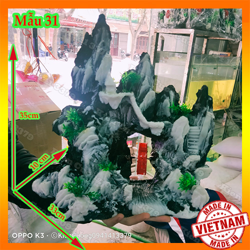Mô hình núi - hòn non bộ - trang trí bể cá