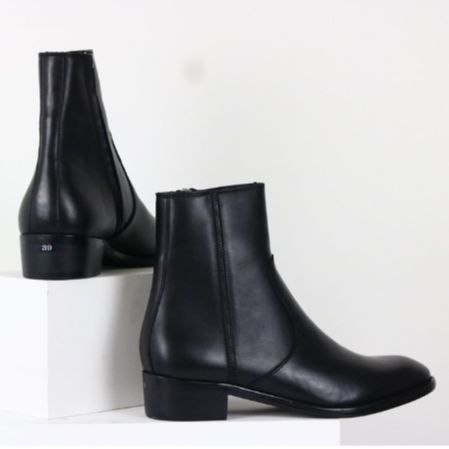 Giày Zip booots Đế Cao Su