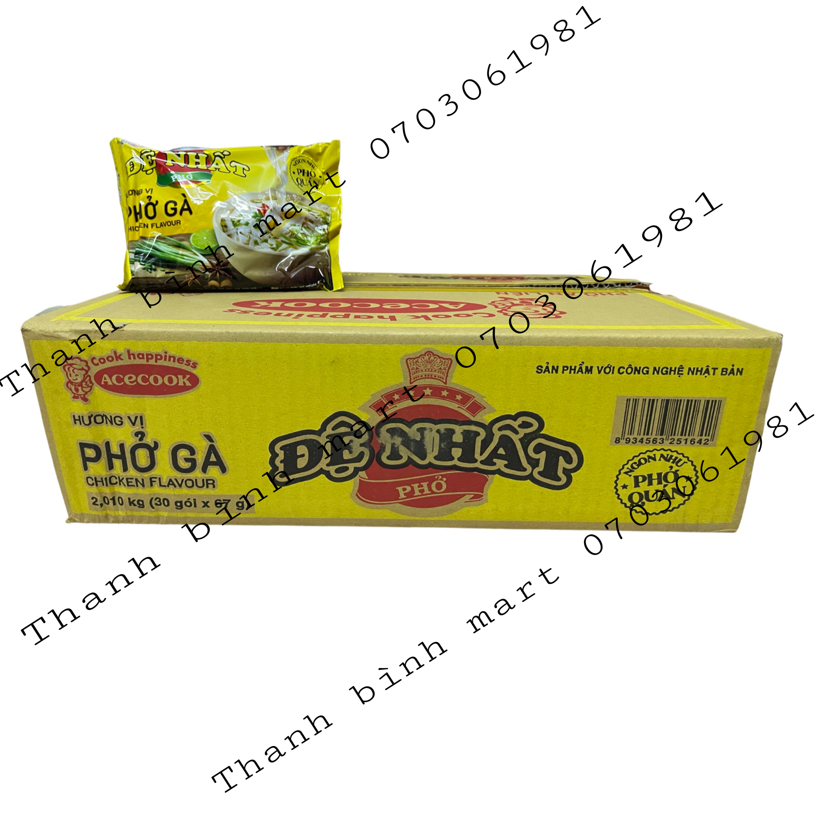 Thùng Phở Bò, Gà Đệ Nhất 30 gói x 68g