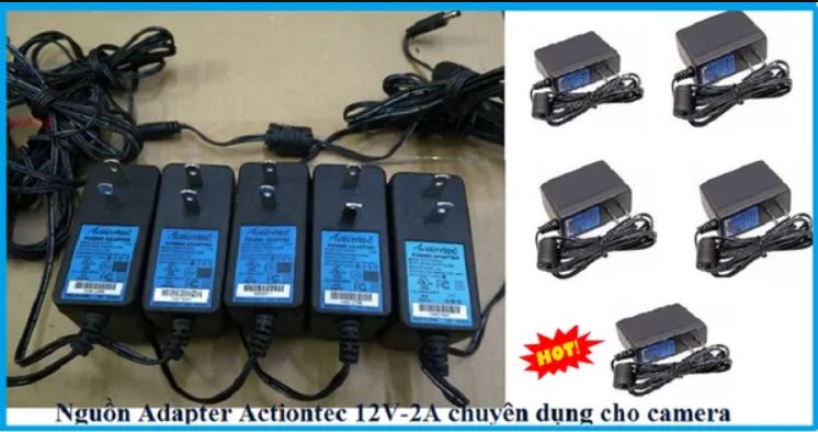 Nguồn Camera Adapter Camera thương hiệu ACTIONTEC 12V-2A Chuyên dùng Camera BH: 6th