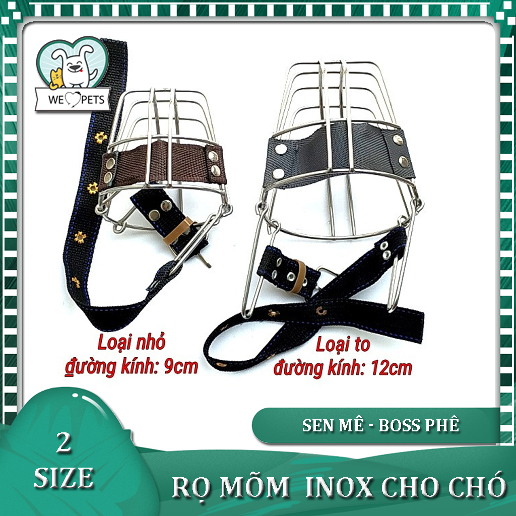 HN- Rọ mõm cho chó bằng inox  KHÔNG GỈ chó to 20-33kg (size to) - Lida Pet Shop