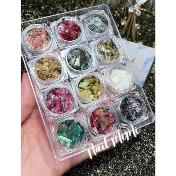 Xà Cừ Vân Đá Trang Trí Móng Siêu Đẹp Set 12 Màu