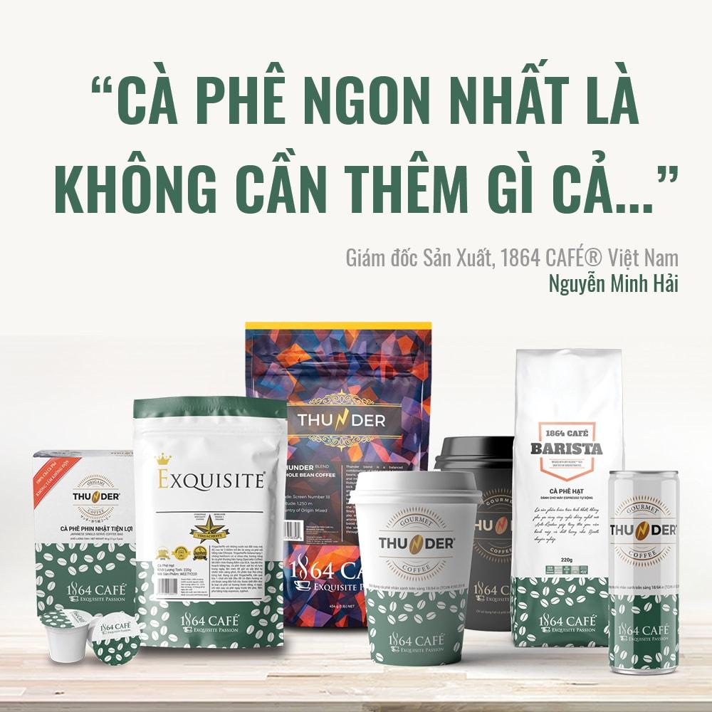 454g Cà Phê Bột Thunder No.2 Pha Phin Gu Việt - 1864 CAFÉ