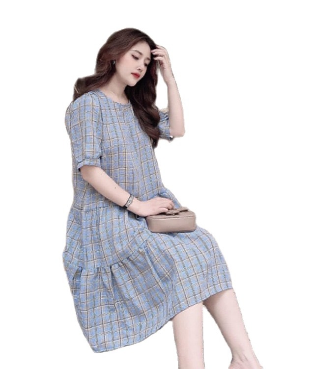 Váy bầu đuôi cá thiết kế dự tiệc công sở mùa hè, siêu mát Thấm Mồ Hôi Tốt, đầm bầu Freesize từ 45 đến 70Kg
