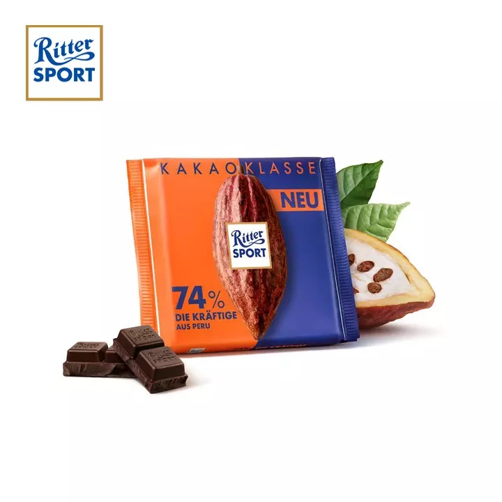 Socola đen 74% cacao Ritter Sport 100g