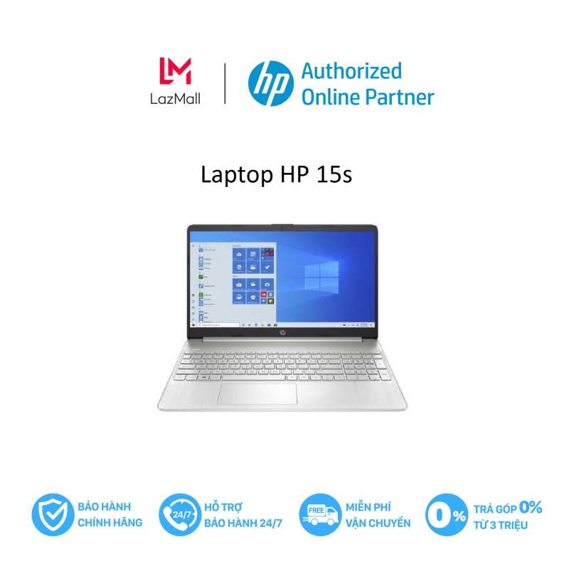 VOUCHER 2 triệu (12.12) Laptop HP 15s-fq2602TU | i5-1135G7 | 8G | 256G SSD | 15.6HD | 3cell | Win 10 | Silver (4B6D3PA)