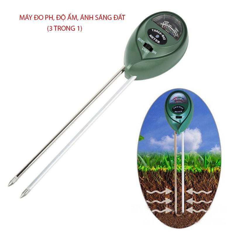 Máy đo ph đất đa năng, đo độ ẩm, ánh sáng