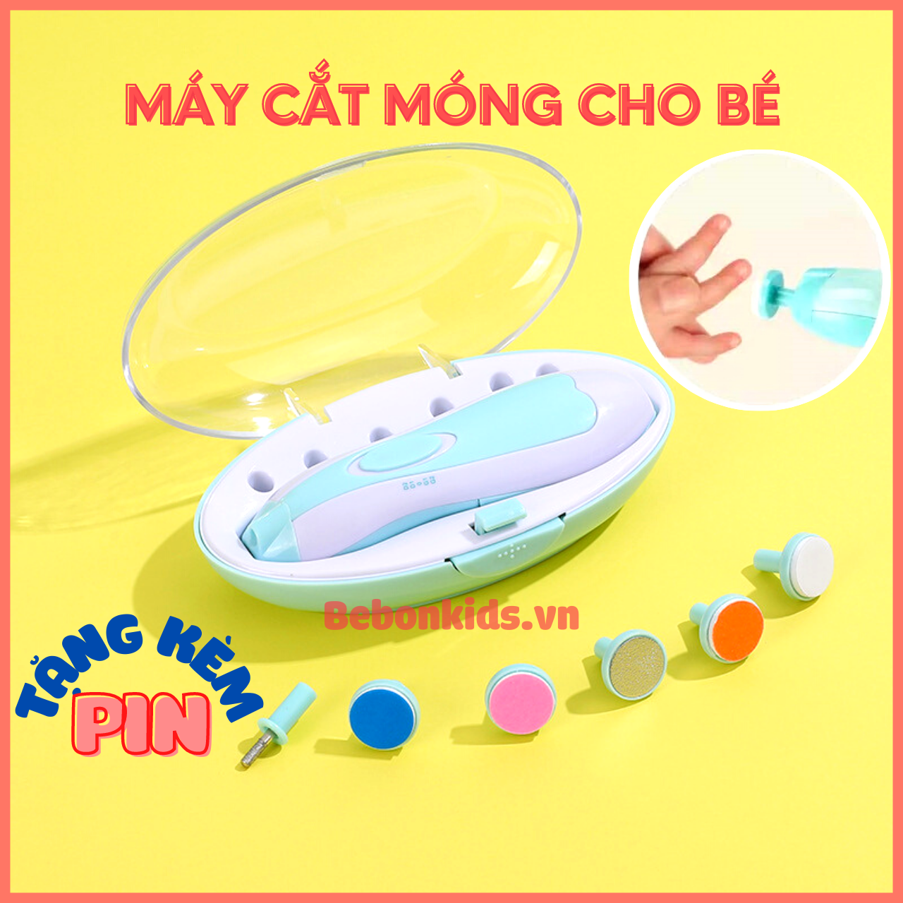 Máy cắt móng tay điện đa năng cho bé [ tặng kèm pin] bảo hành 6 tháng
