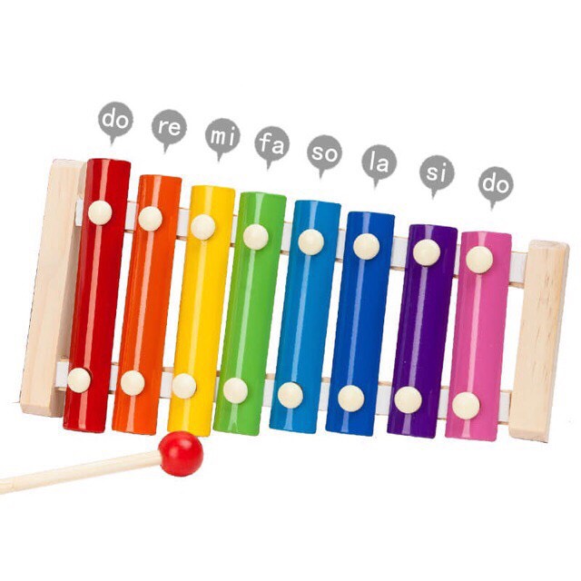 [HCM]Đồ chơi Đàn Piano Xylophone gỗ 8 thanh quãng