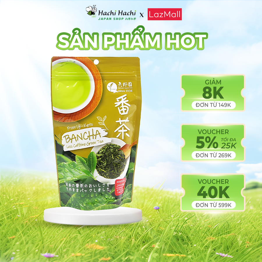 (Lá) Trà xanh Bancha Yanoen 120g - Hachi Hachi Japan Shop