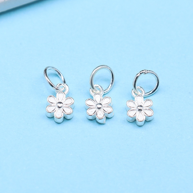 [S925] Charm bạc treo hình bông hoa - MH848