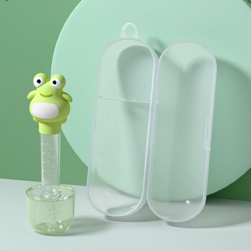 Dụng cụ cho bé uống thuốc có vạch chia hình ếch Ankids