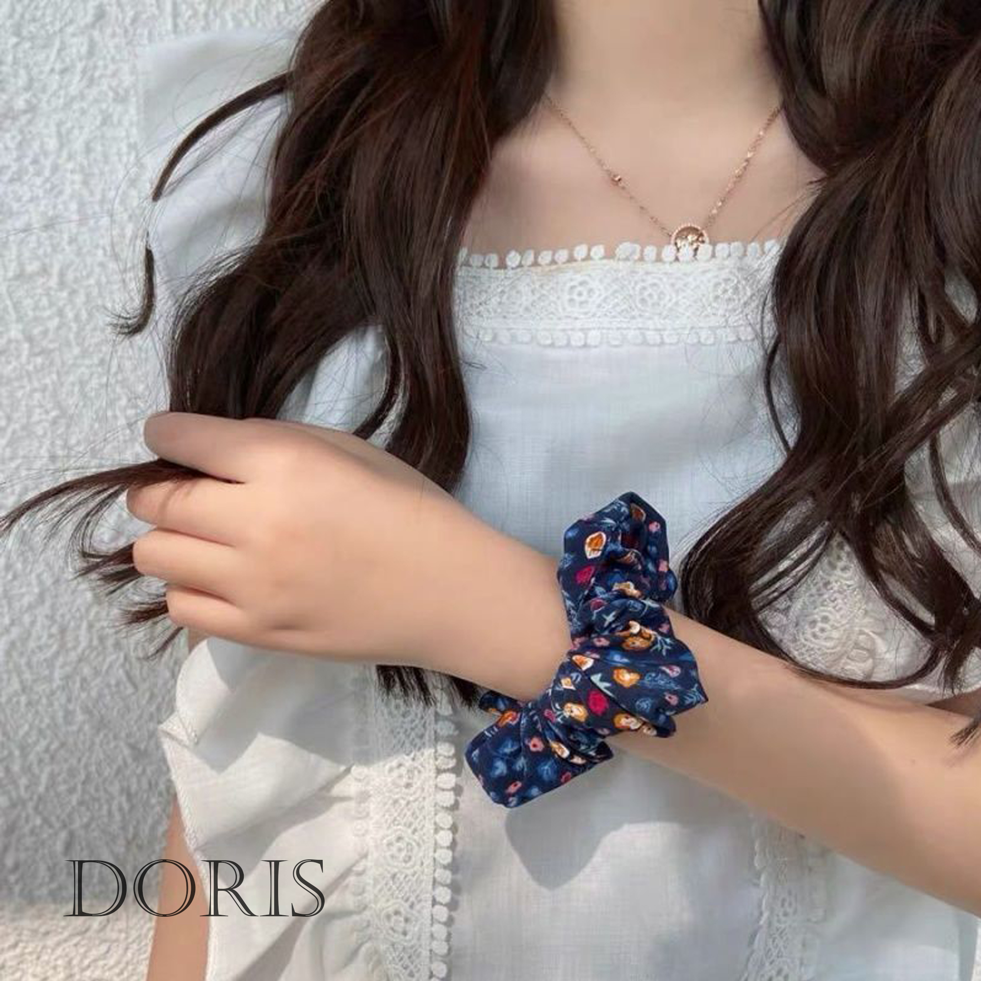 Dây cột tóc Scrunchies Hoa đáng yêu - DORIS HOUSE