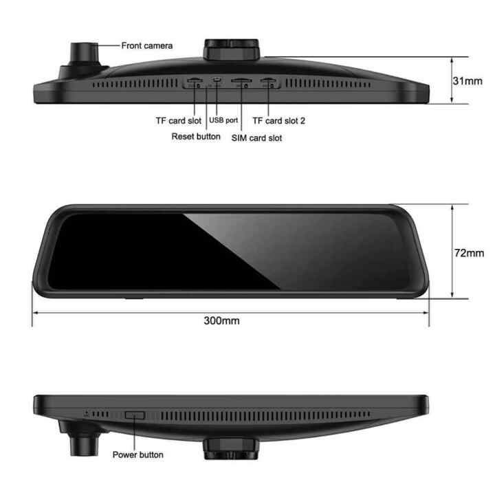 [Trả góp 0%]Camera hành trình 360 độ kết hợp gương ô tô cao cấp Whexune K960- Tích hợp 4G Wifi hỗ trợ lái xe ADAS màn hình hiển thị 4 camera cùng lúc... (Bảo hành 12 tháng)