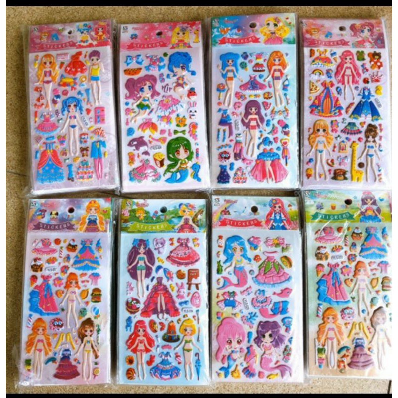 Sticker dán nổi hình cô gái thời trang