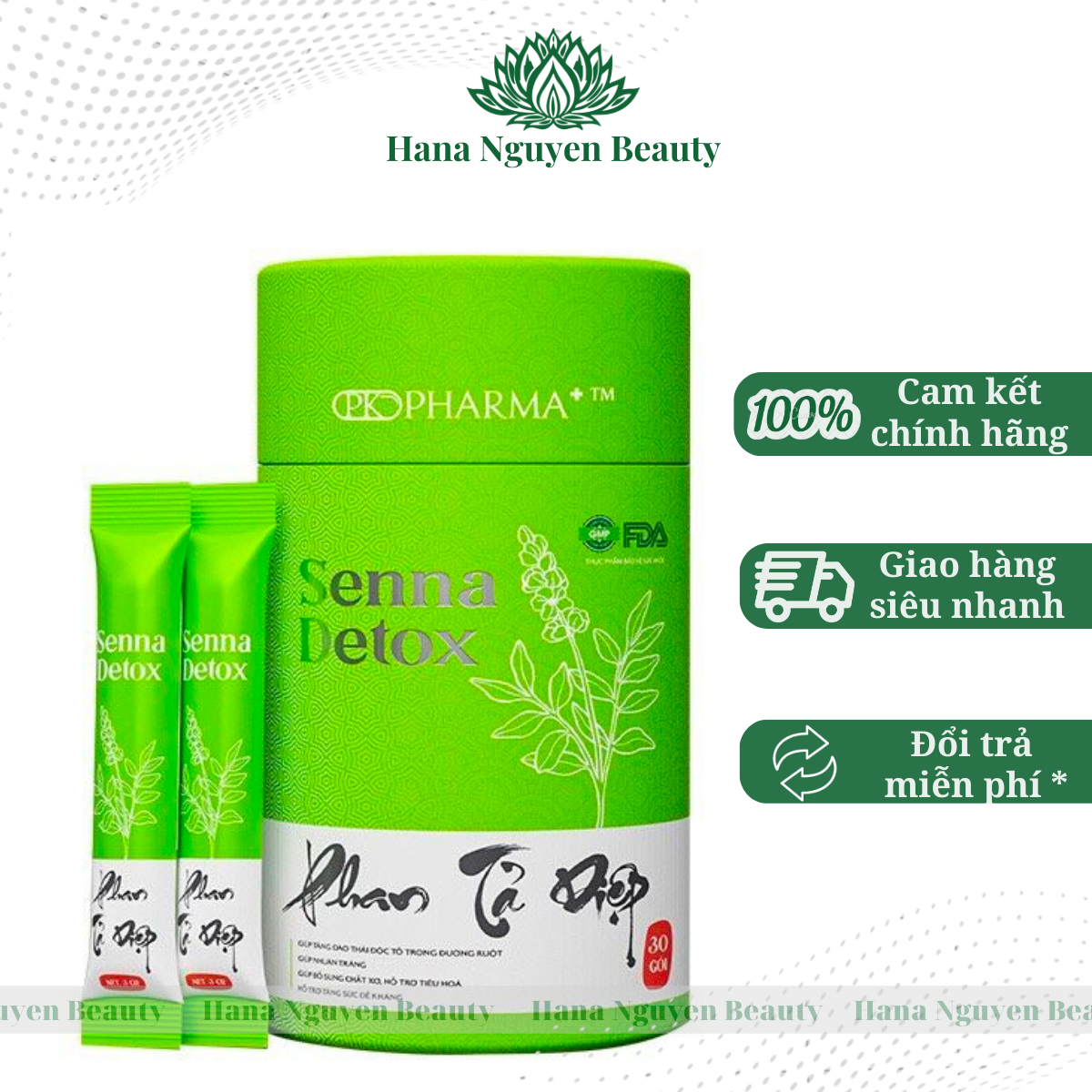 Phan tả diệp senna detox PK Pharma Dr Lacir 30 gói, hỗ trợ tiêu hóa nhuận tràng, đường ruột