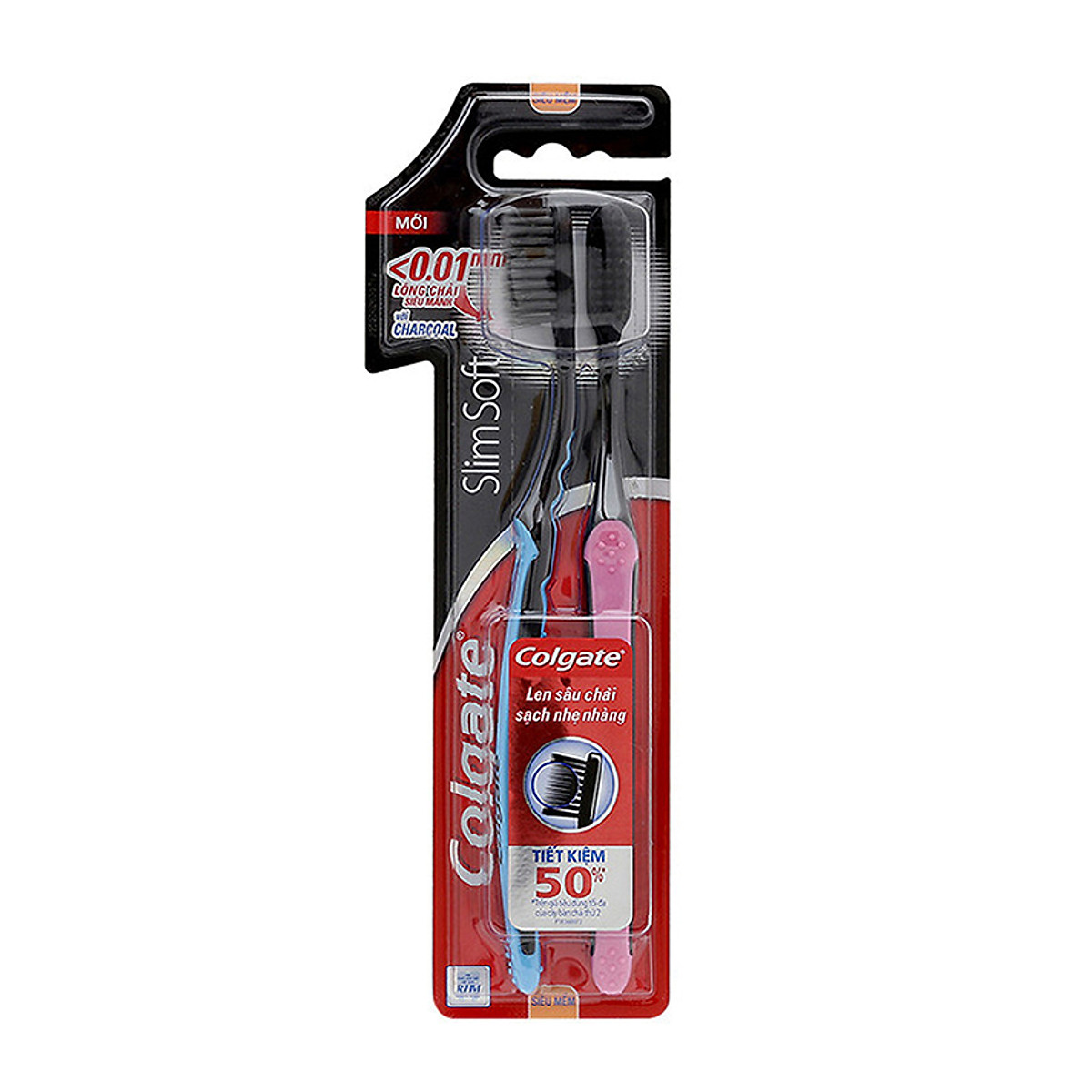 Colgate Slim Soft Charcoal -Bàn chải than mềm mảnh 2C