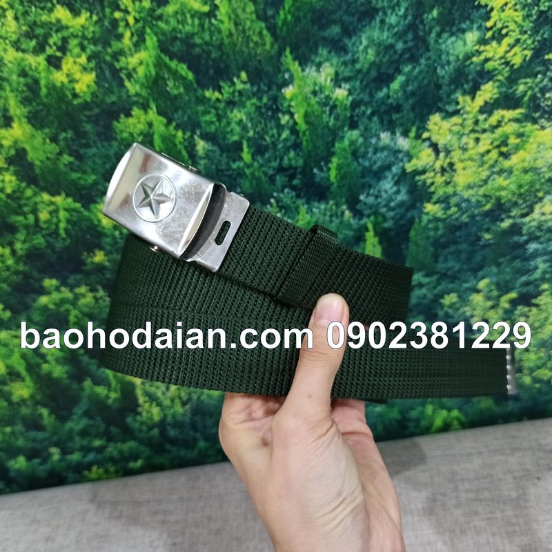 Dây lưng bảo vệ mặt ngôi sao dây dù xanh