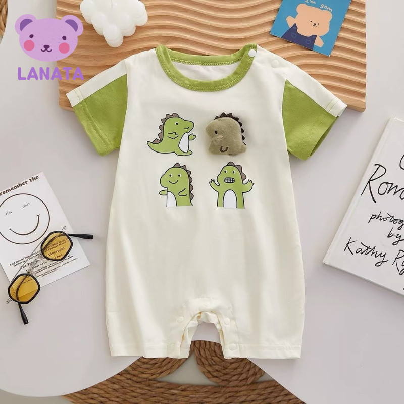 [Vải CAO CẤP] Bộ body Thú cho bé kèm Mũ dễ thương chất Cotton Mềm Mịn mẫu body Cộc cho bé từ 0 đến 12 tháng