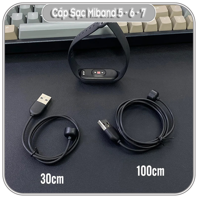 Cáp sạc USB dành cho Xiaomi MiBand 5 - 6 - 7