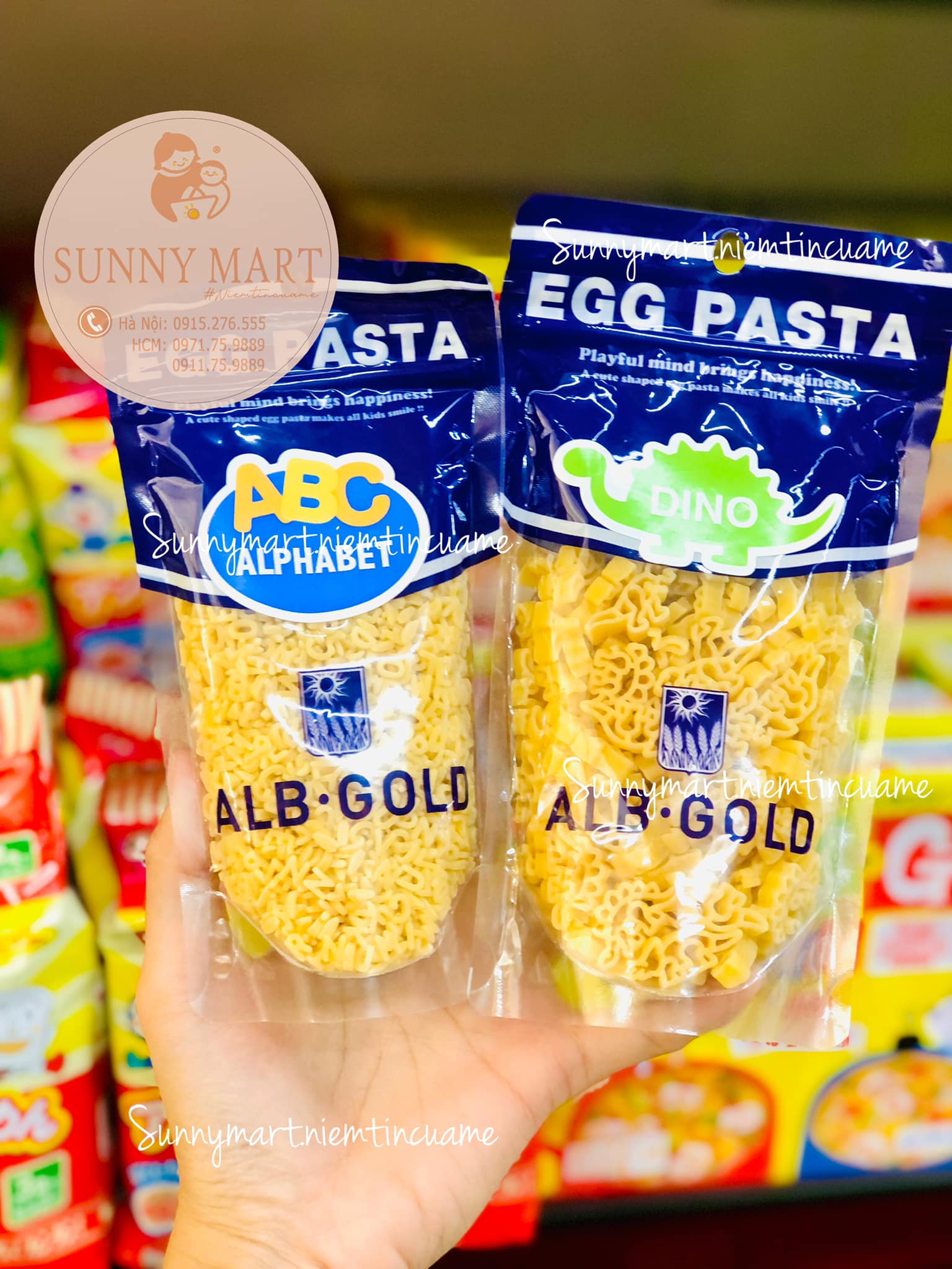 Nui hình chữ cái Egg Pasta Nhật cho bé từ 10m+