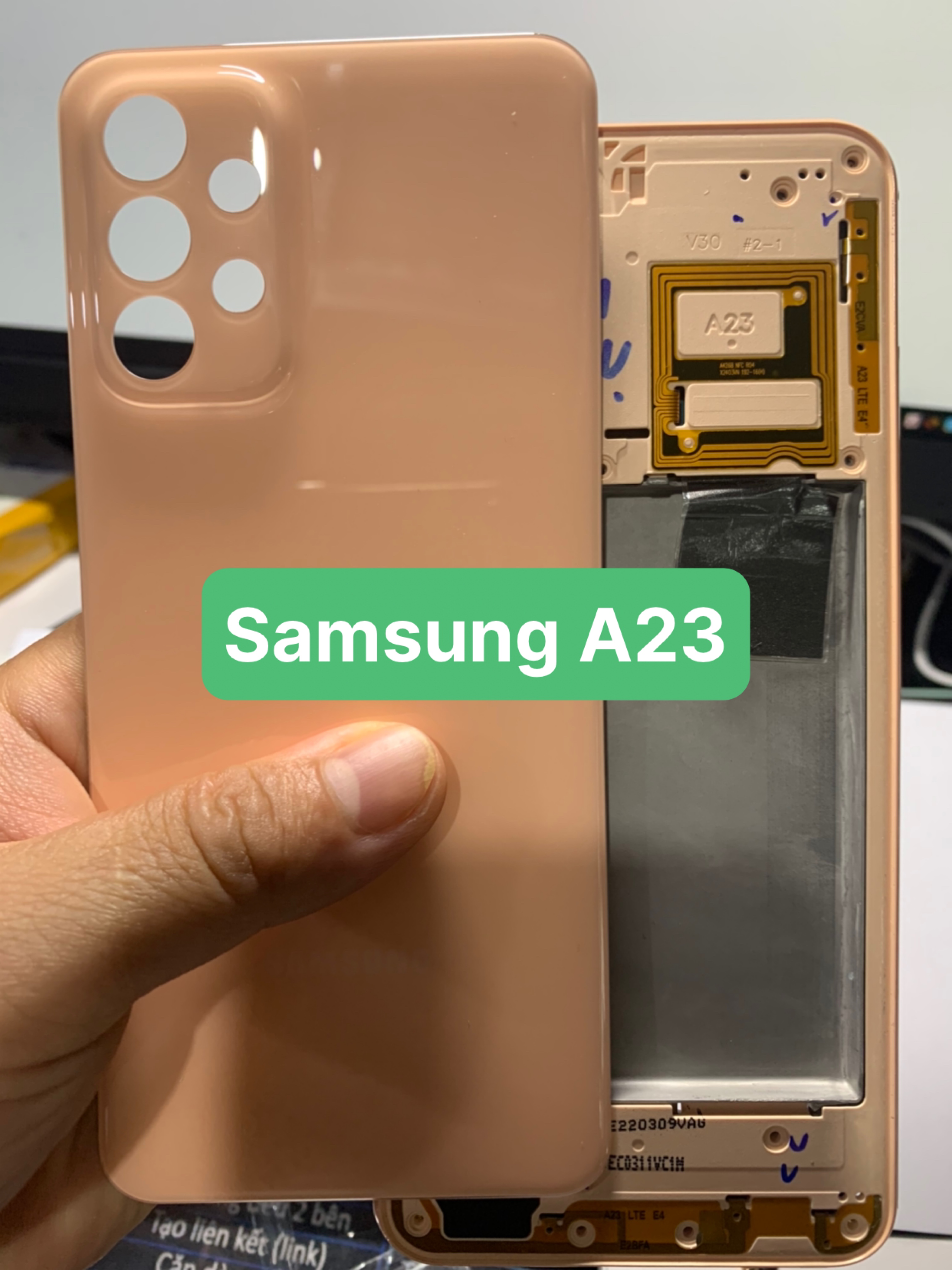 Bộ vỏ Samsung A23 hàng zin